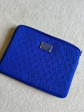 Marc By Marc Jacobs Cobalt Blue Embossed Tablet Sleeve